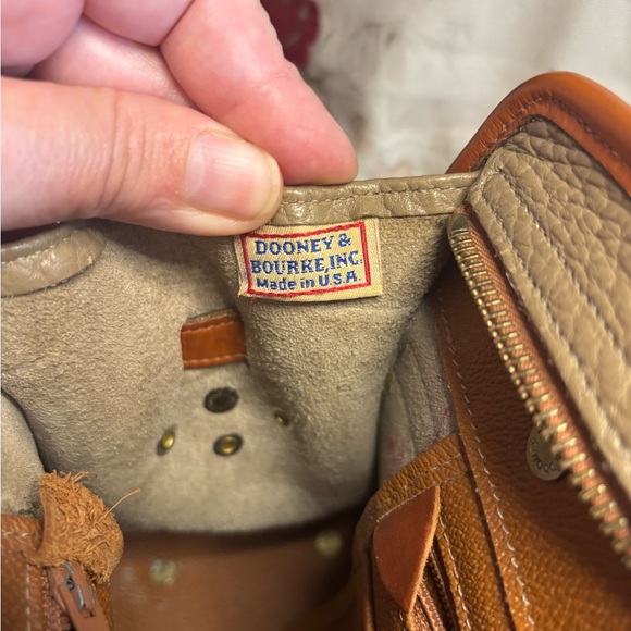 Dooney & Bourke Brown and Tan Leather Satchel - Picture 8 of 8